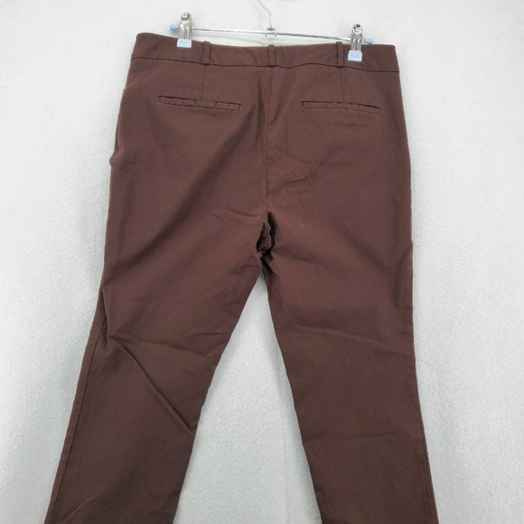 WORTHINGTON INDUSTRIES Pants Women's Canvas Slim Chino Stretch Brown 8 - Picture 11 of 12